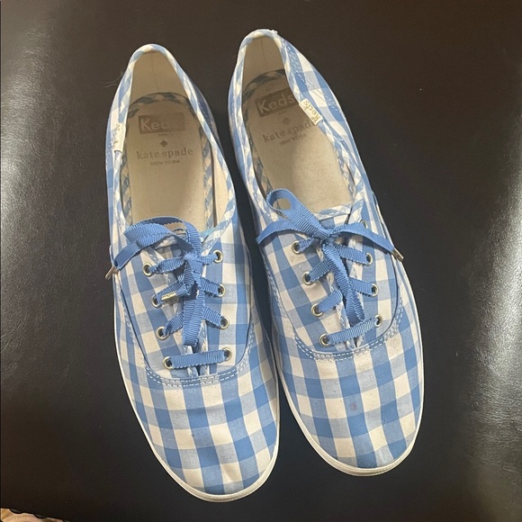 Keds Light Blue Checkered Sneakers - Picture 1 of 2